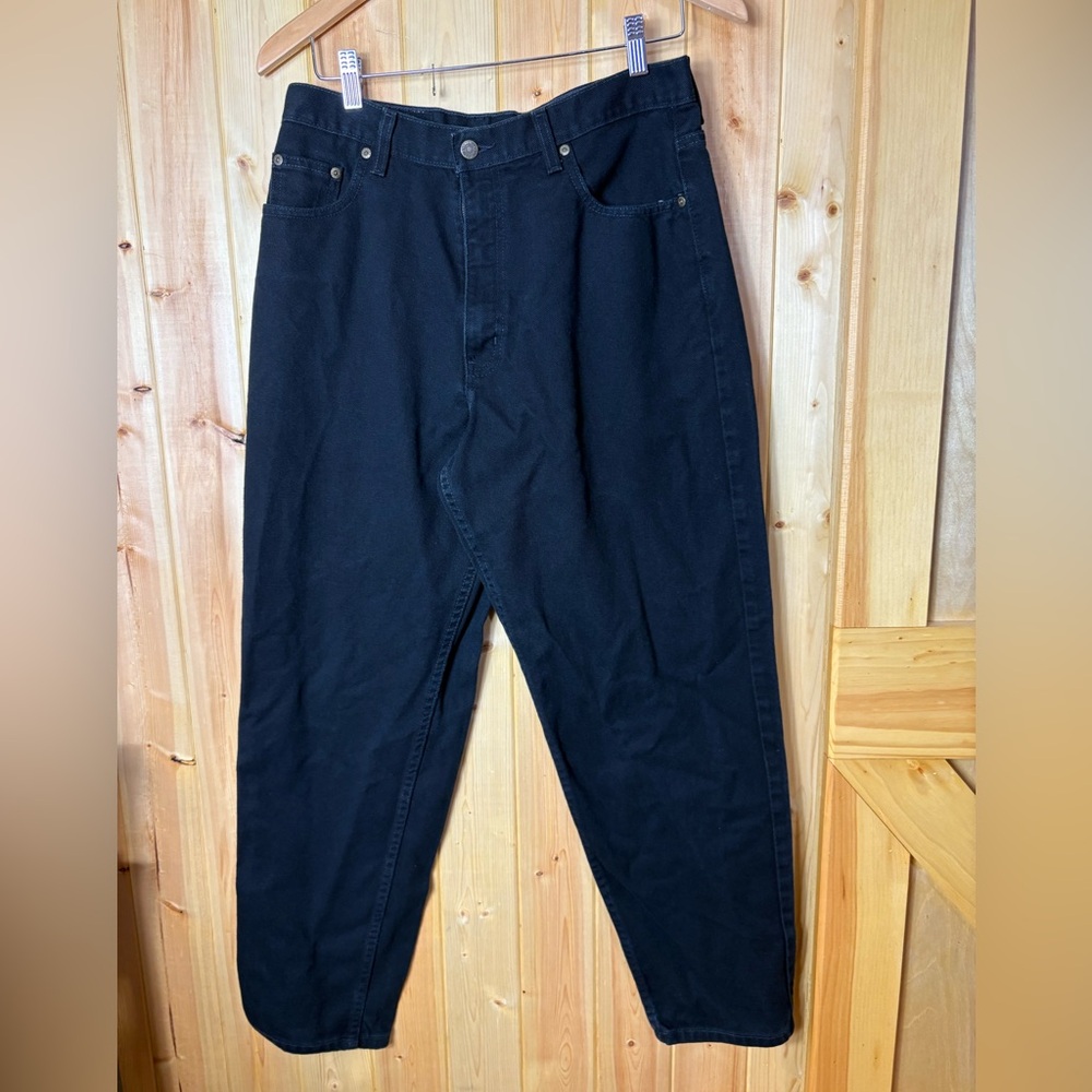 Eddie Bauer Women’s Black Denim Jeans 14 Petite 100% cotton classic cowgirl